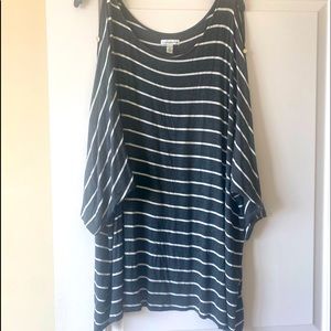 Croft and borrow grey/white stripe, cut out arm